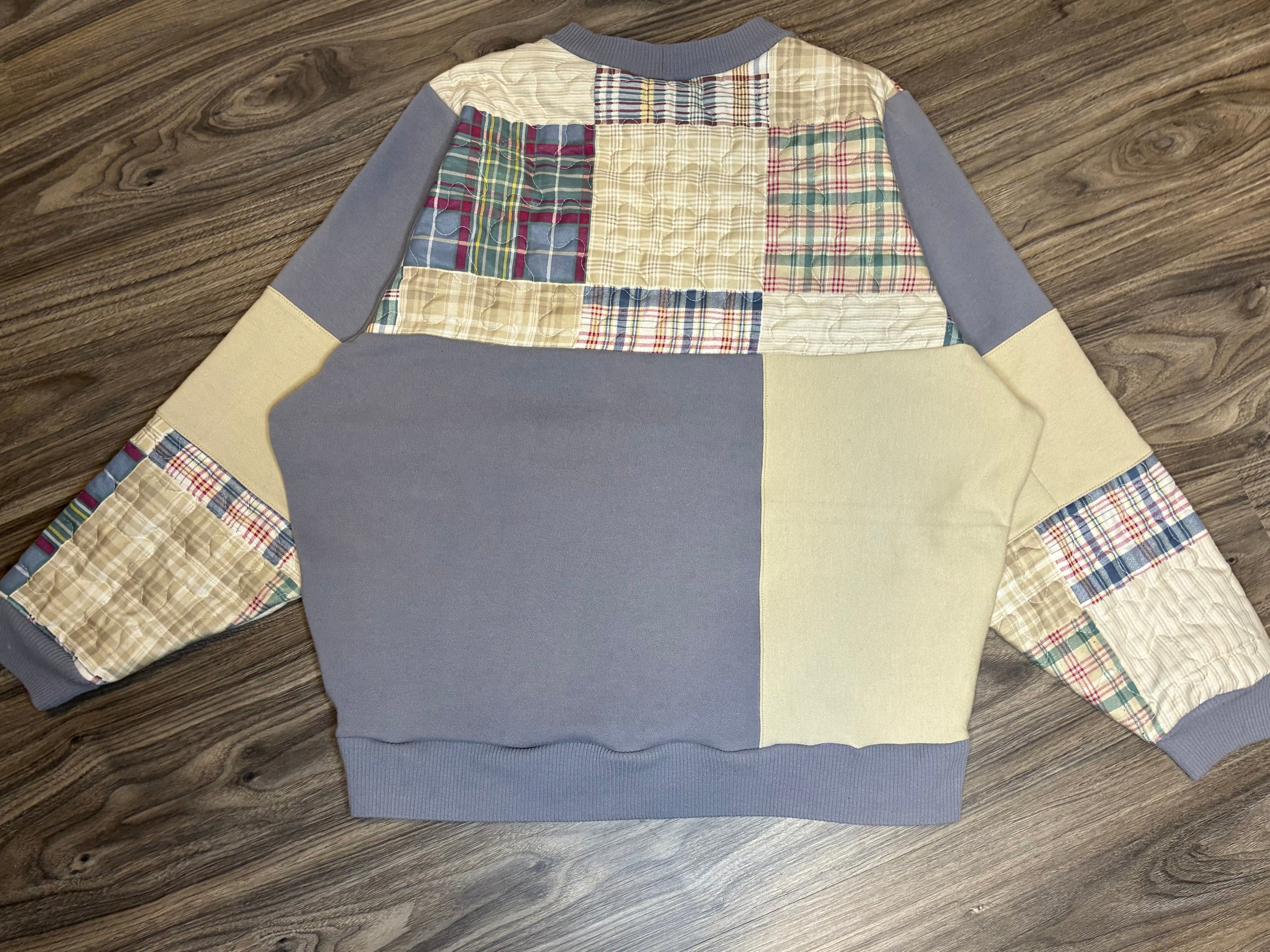 Plum Patchwork Crewneck (M)