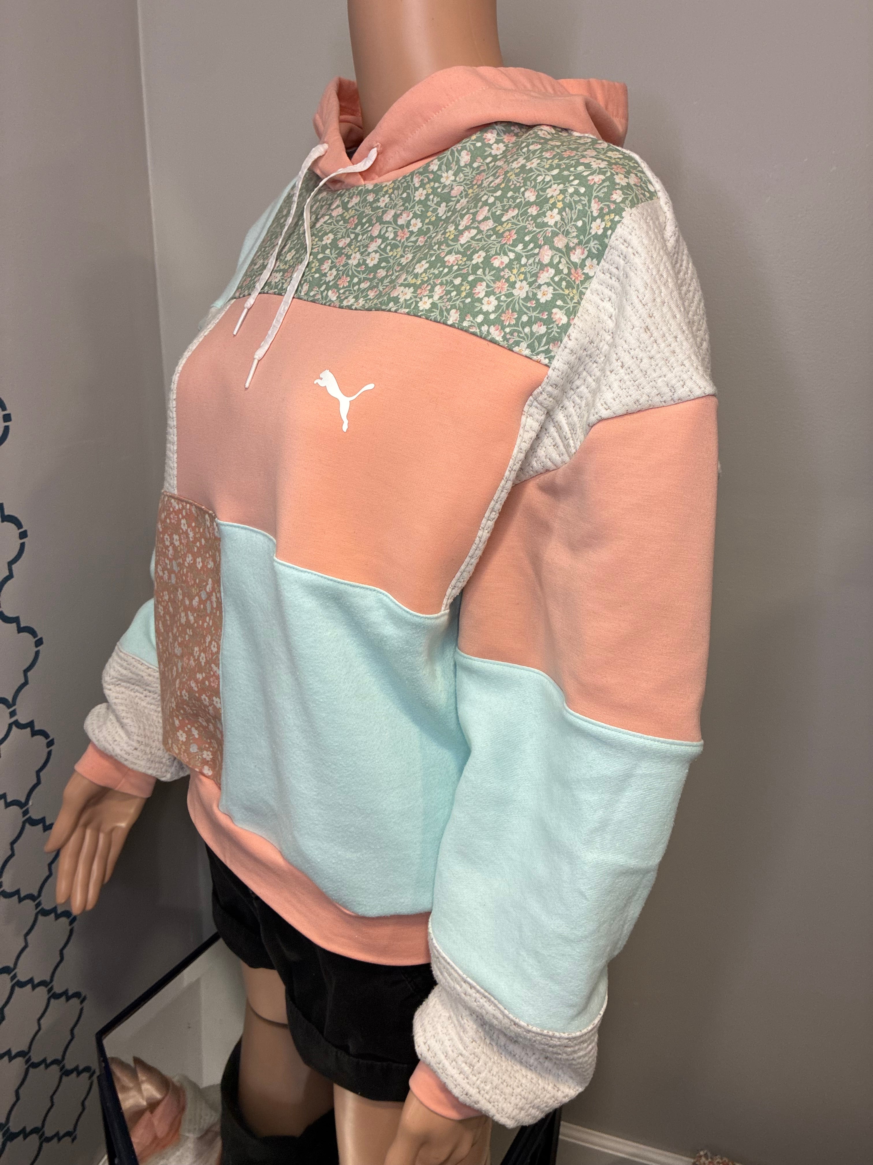 Vintage Swatch Cropped Hoodie (Sm)