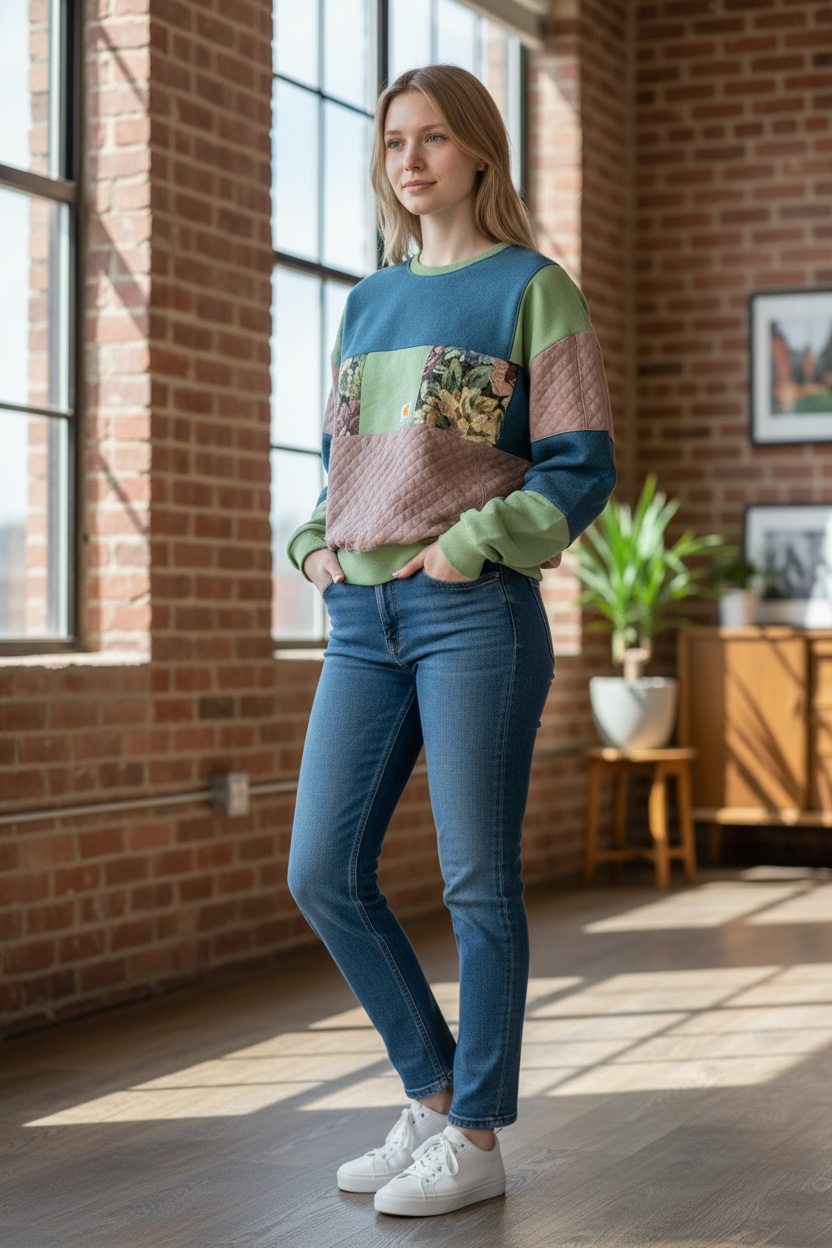 Aqua “Hartt” Cropped Crew Neck (M) (SOLD)
