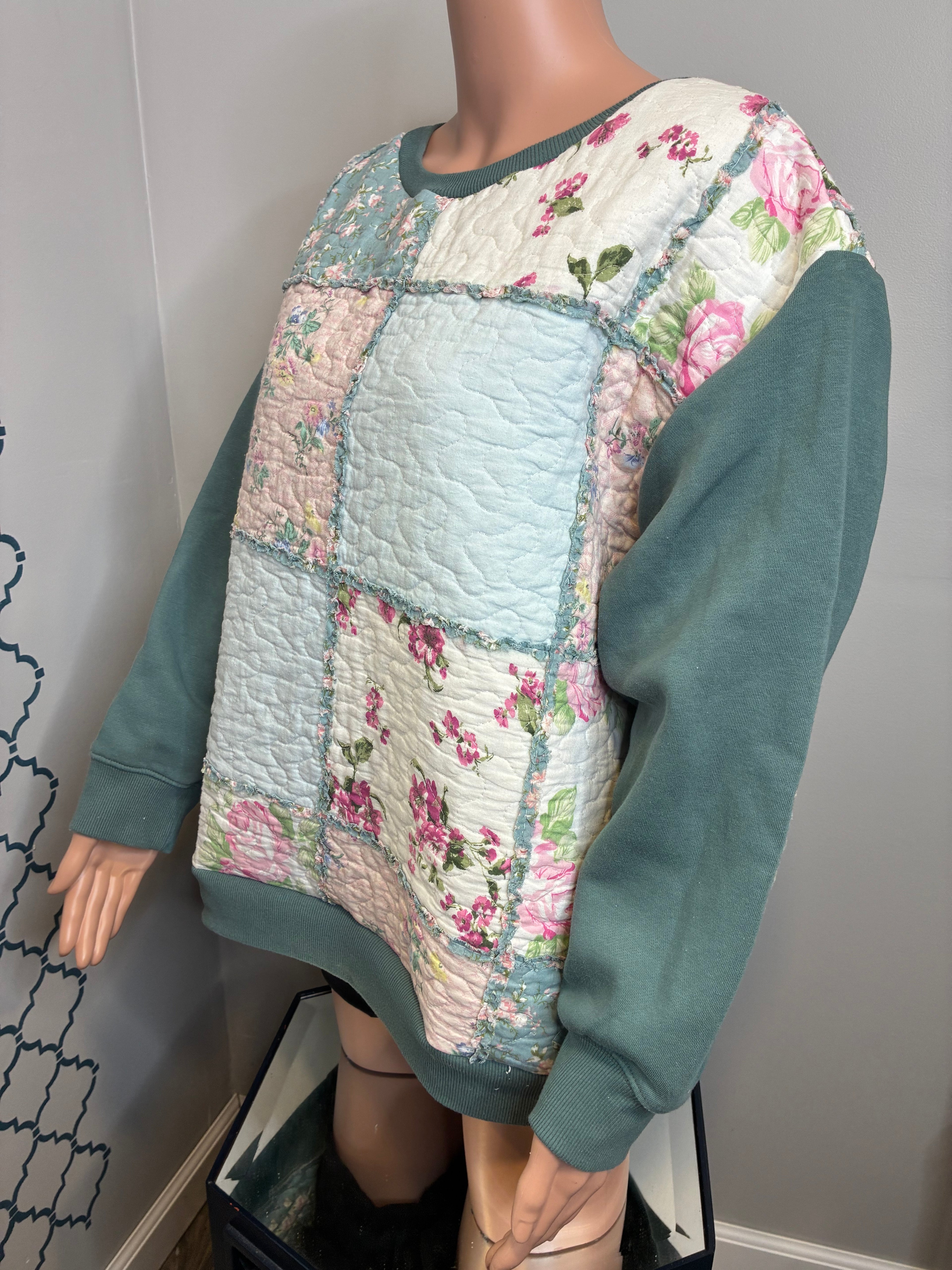 Pastel Quilted Mashup Crewneck (XL)