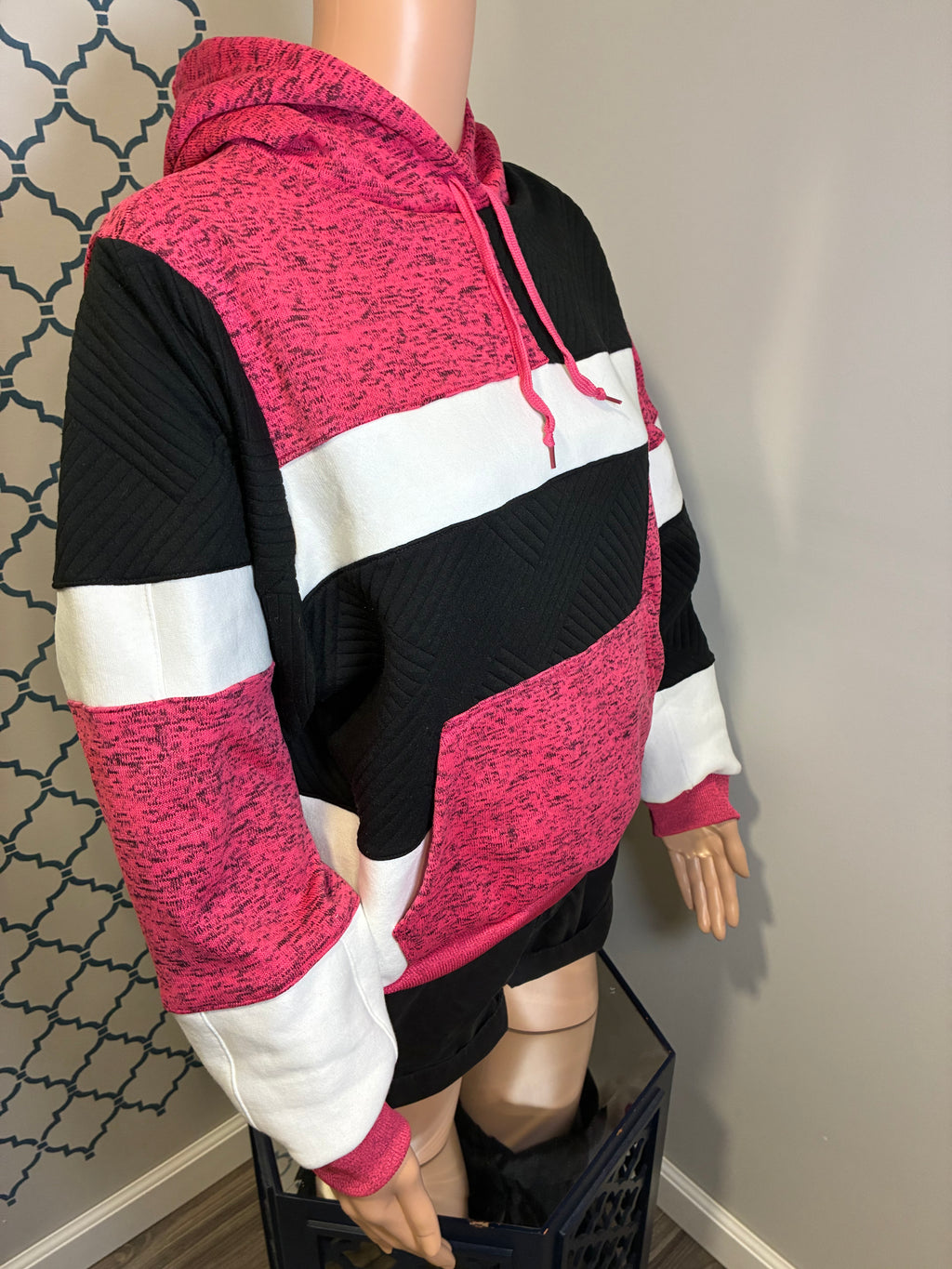 Pink Mosaic Hoodie (Lg)