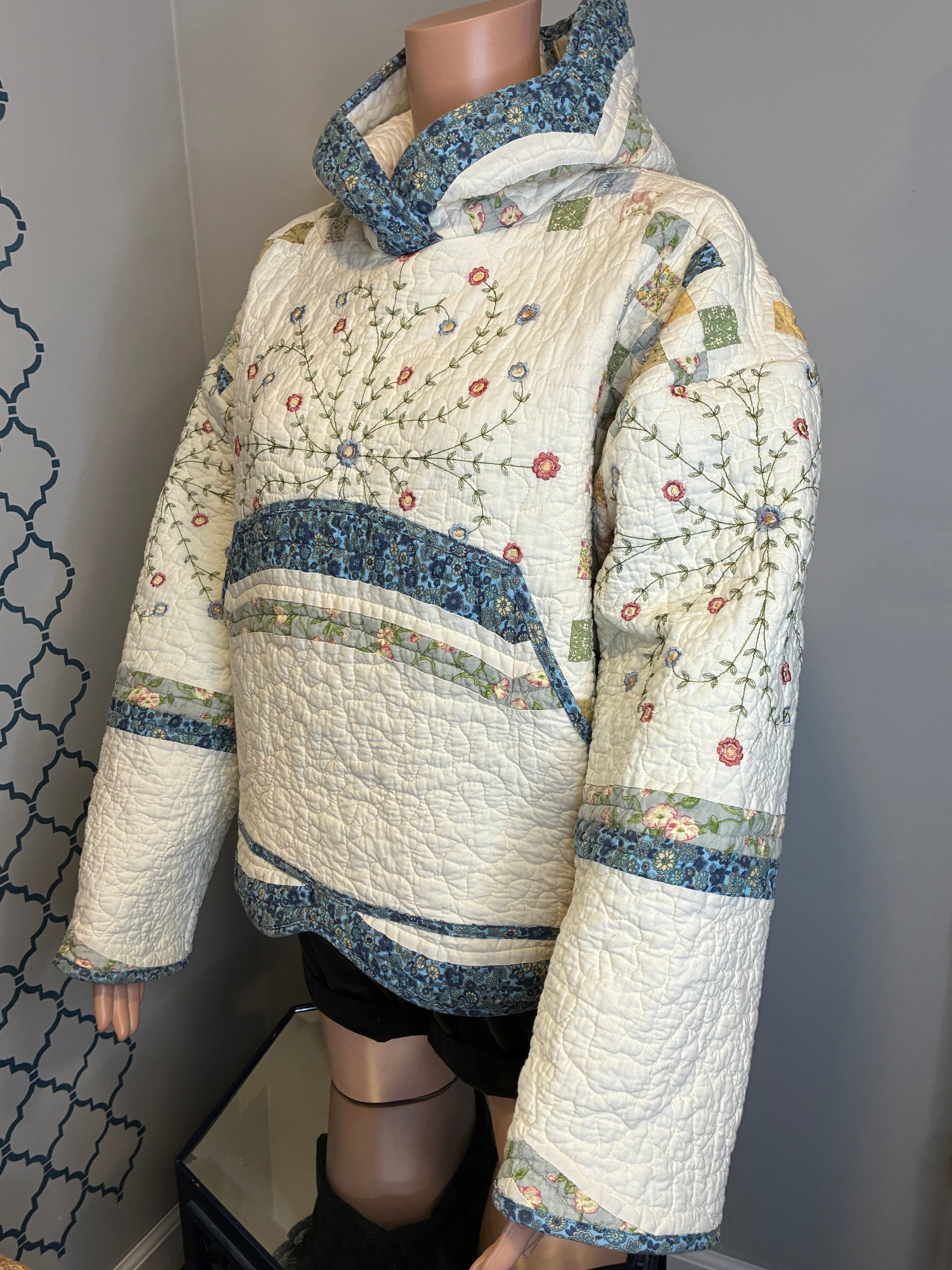 Swedish Quilted Hoodie (XL) - (SOLD)