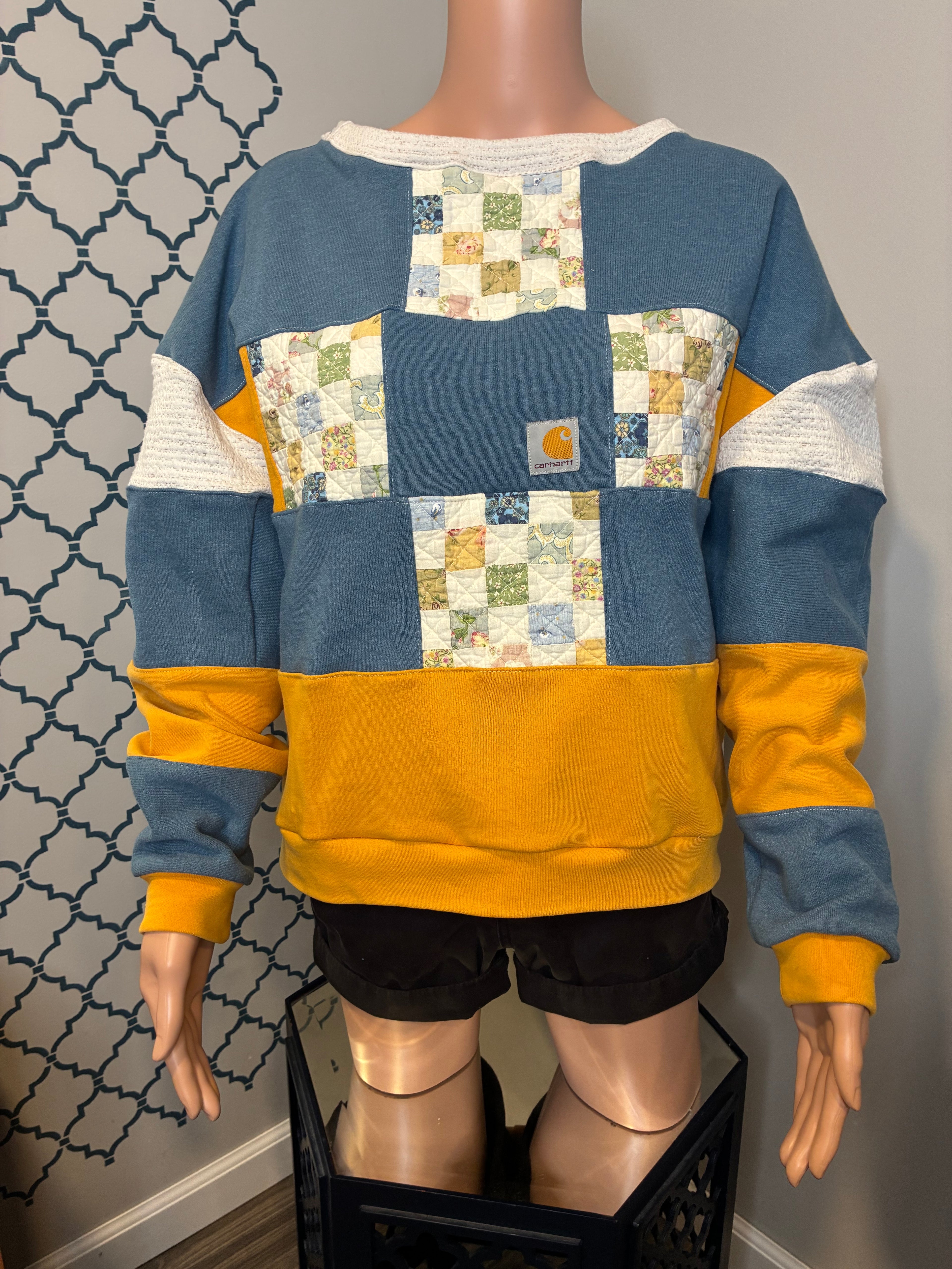 Quilt Block Crewneck (M)