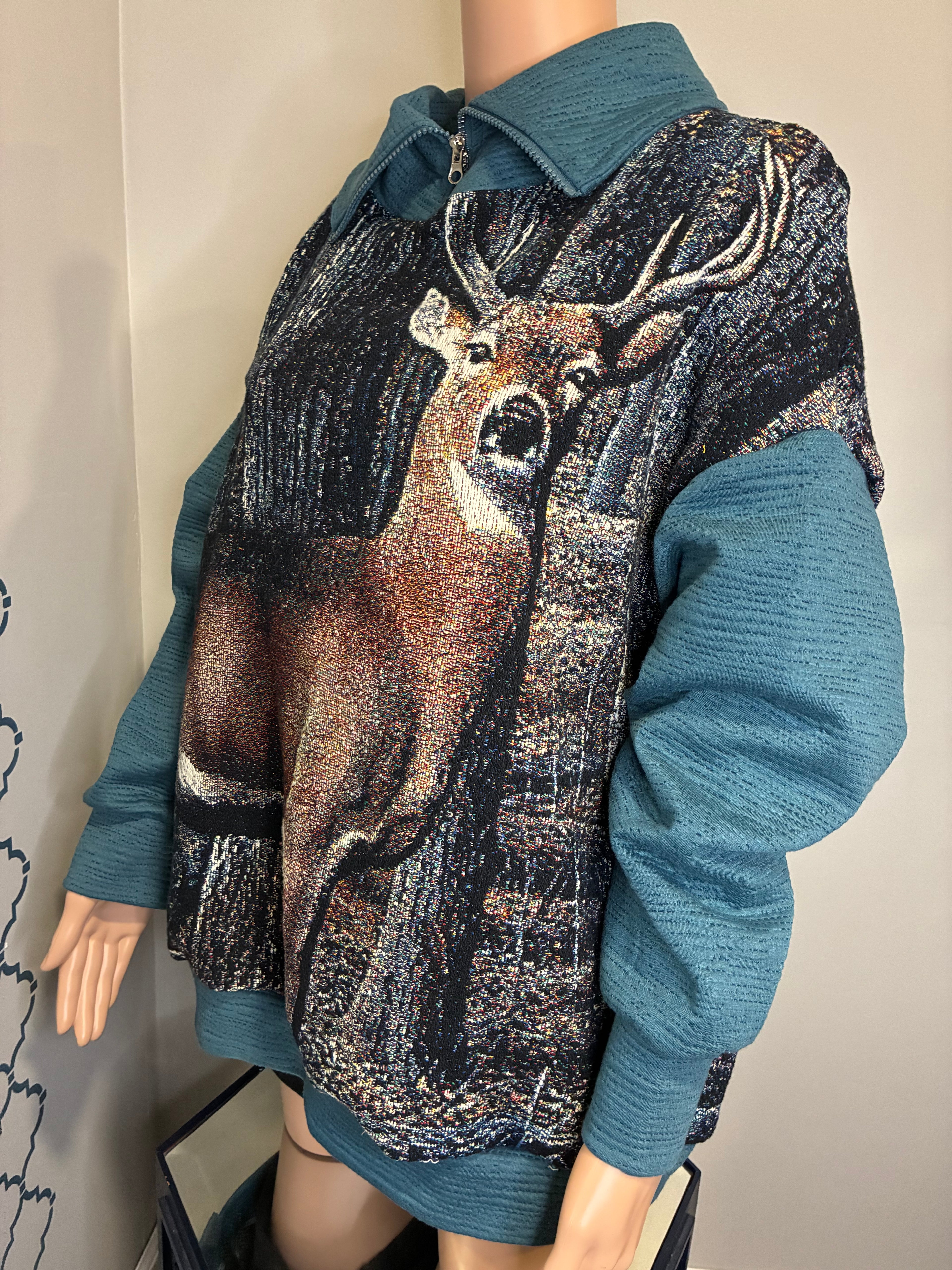 Oh-Deer Blanket Sweatshirt (Lg)