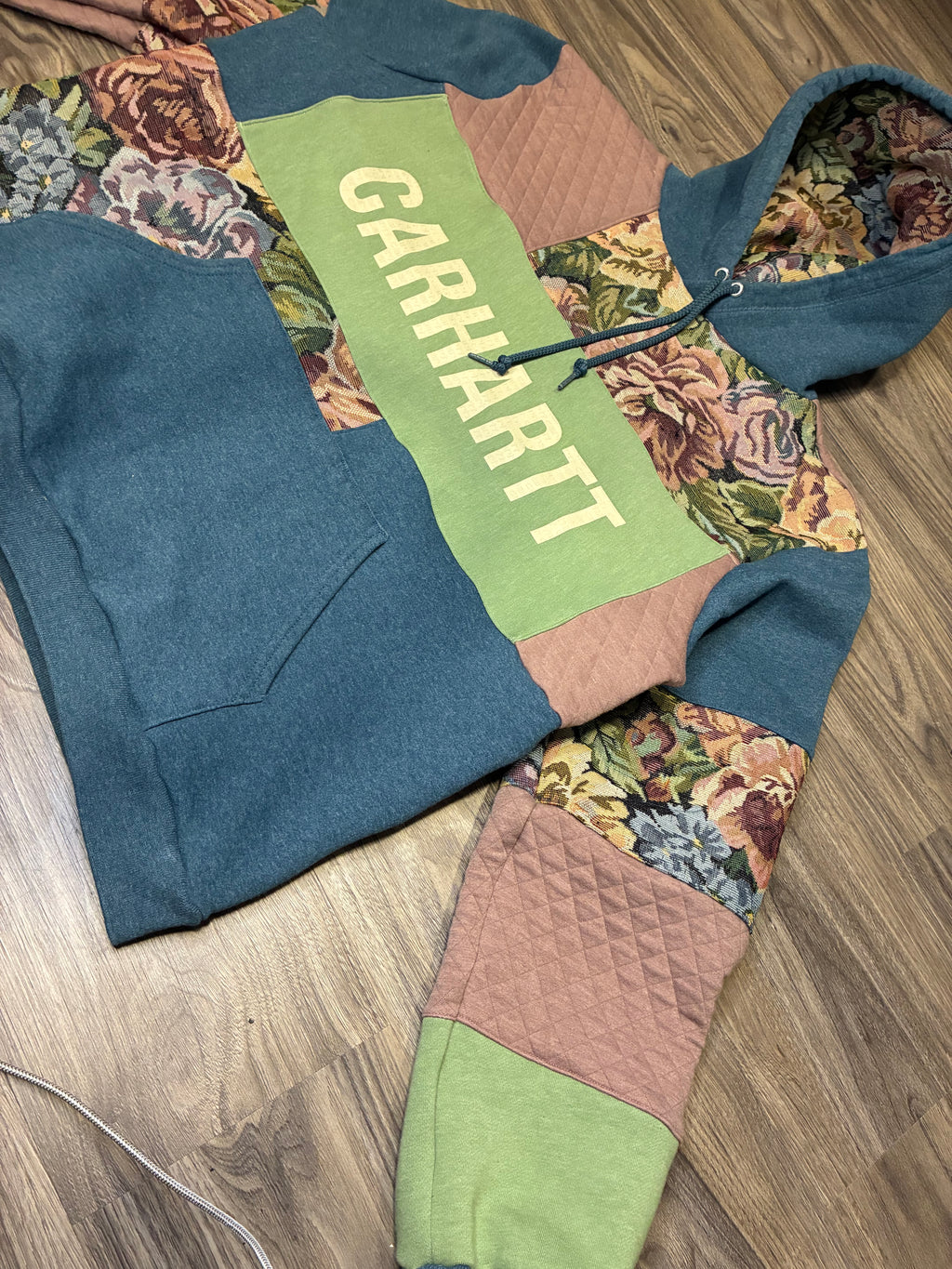 Aqua Flower “Hartt” Hoodie (L) (SOLD)