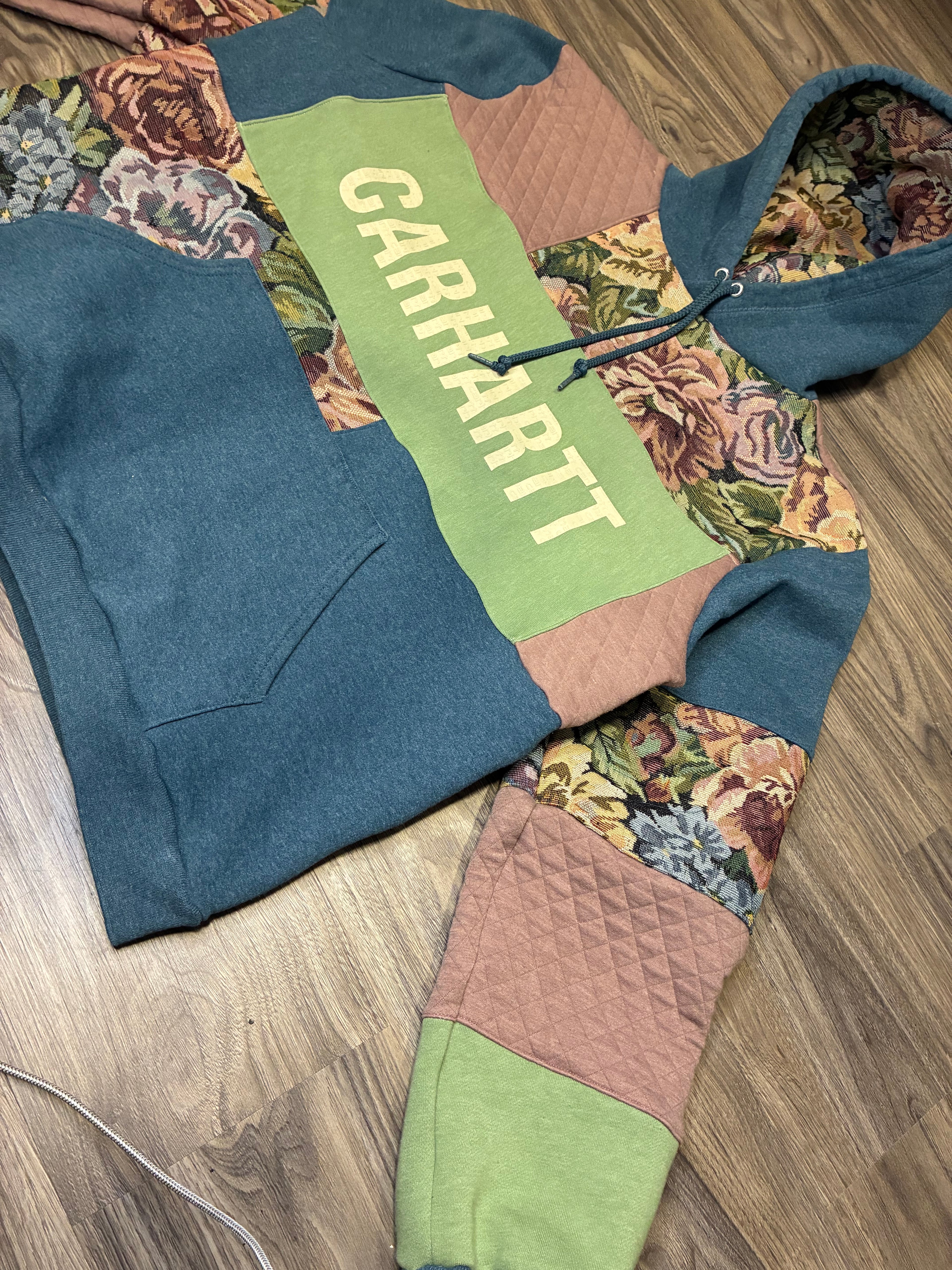 Aqua Flower “Hartt” Hoodie (L) (SOLD)