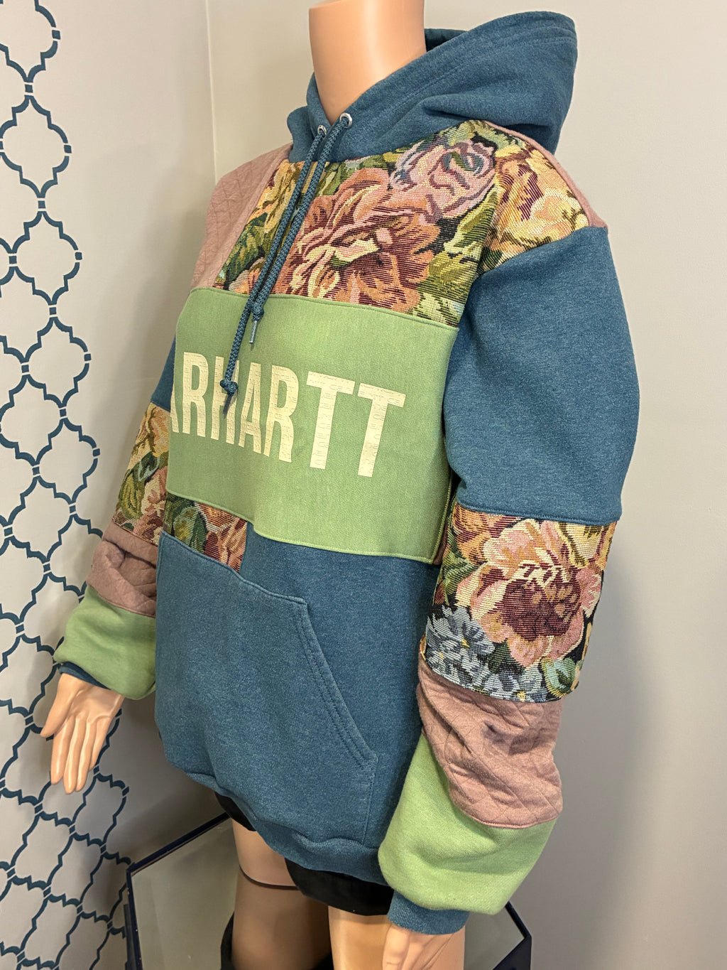 Aqua Flower “Hartt” Hoodie (L) (SOLD)