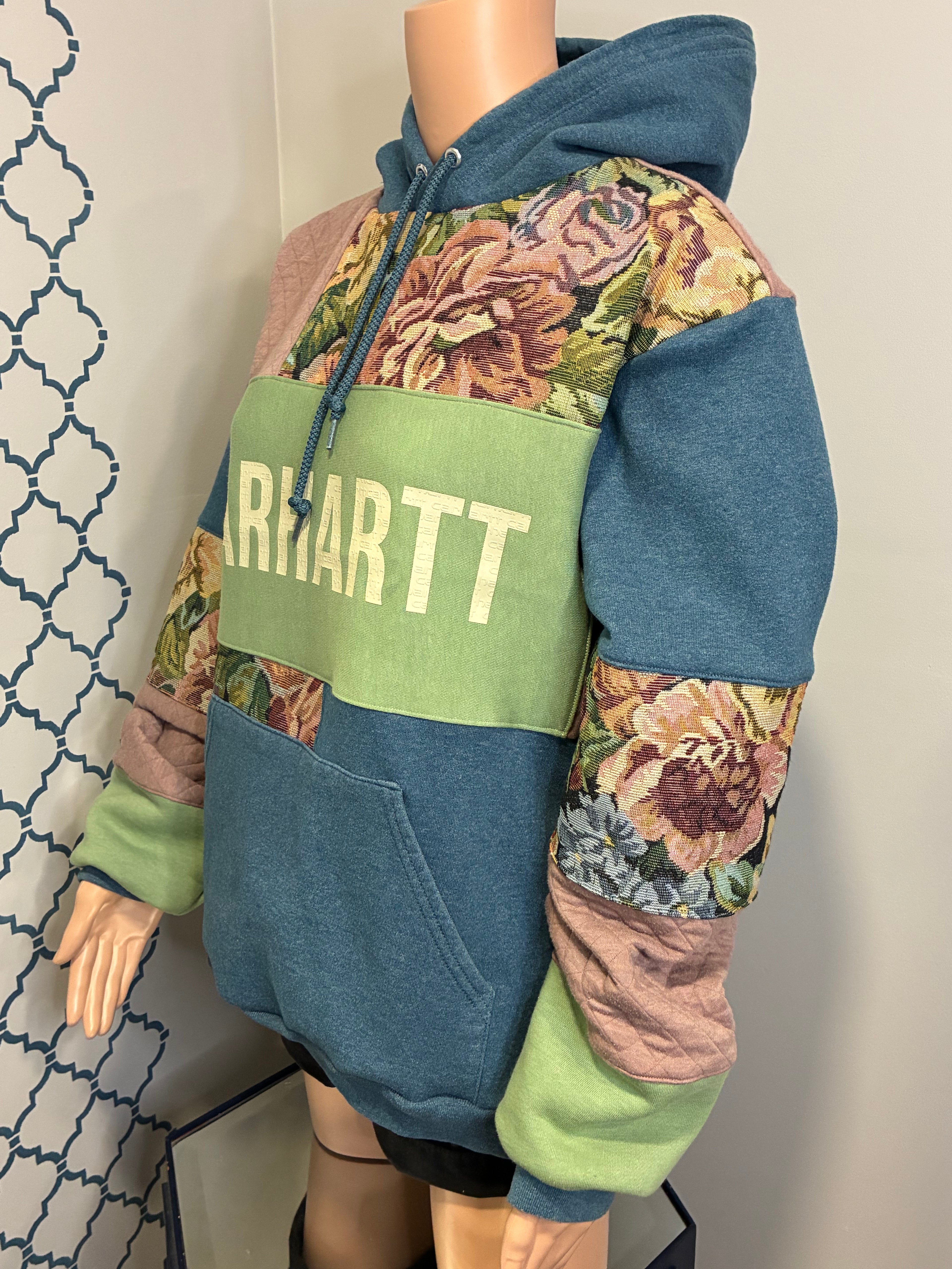 Aqua Flower “Hartt” Hoodie (L) (SOLD)