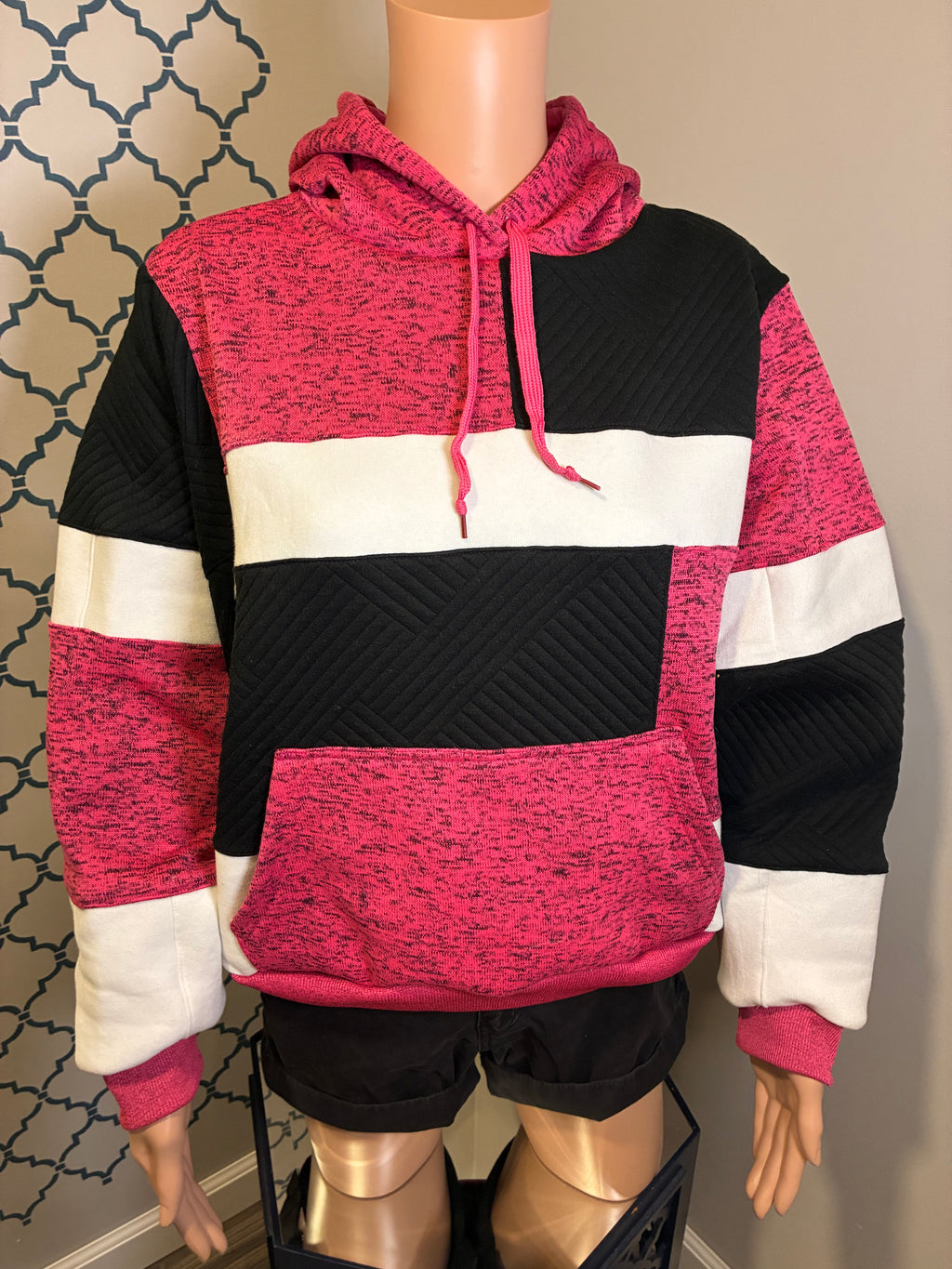 Pink Mosaic Hoodie (Lg)