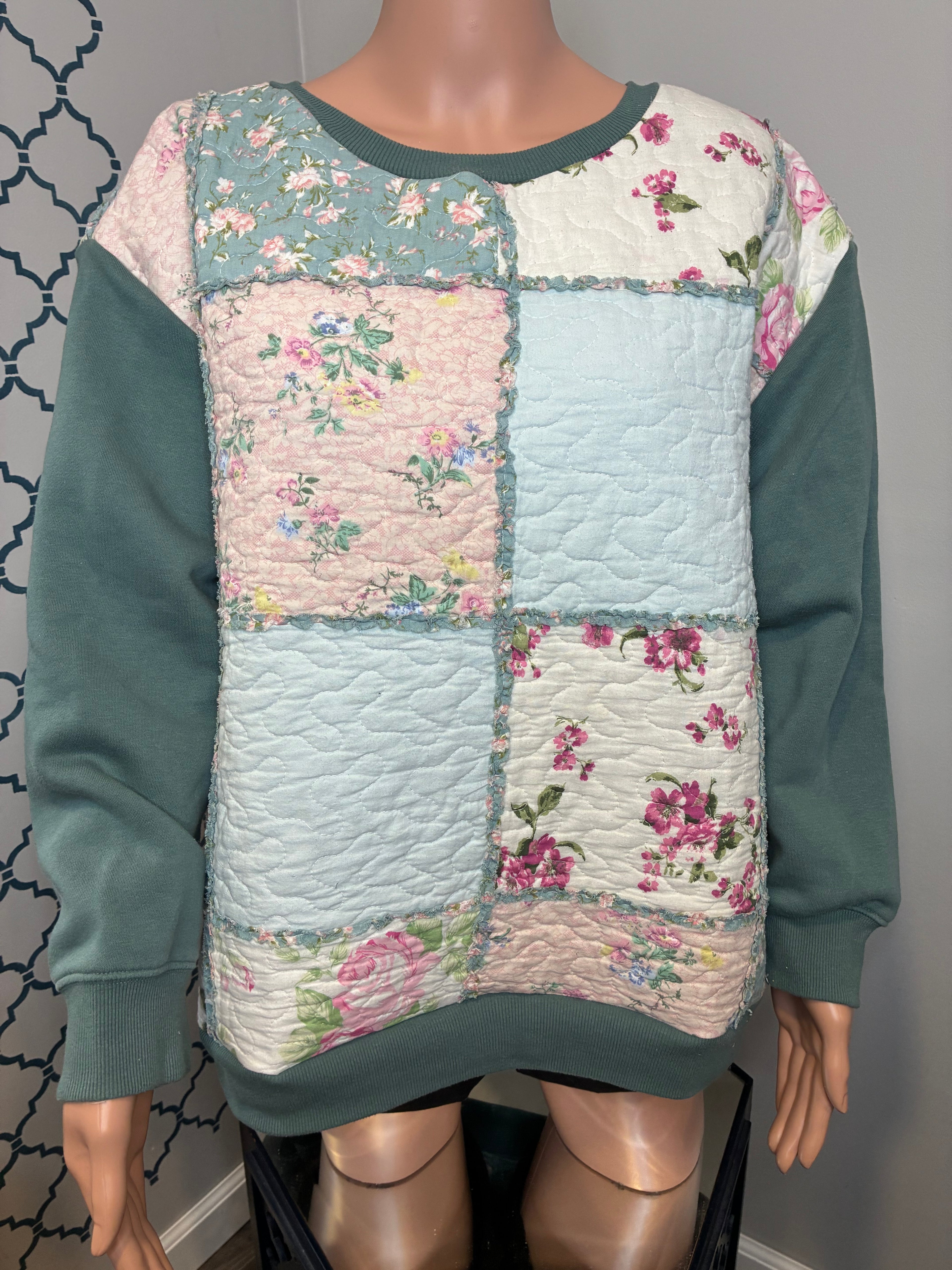 Pastel Quilted Mashup Crewneck (XL)