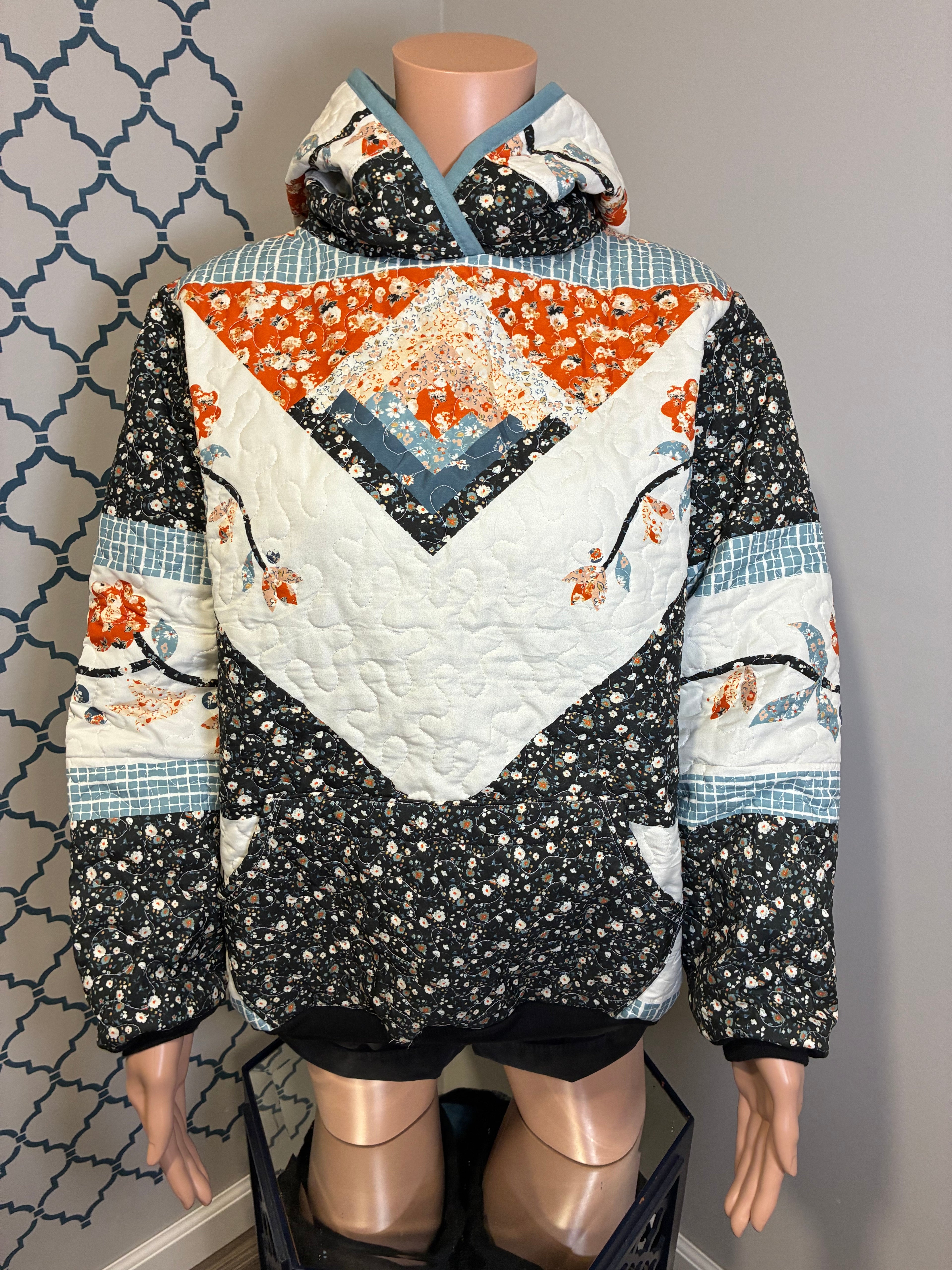 Quilted Comfort Front Pocket Sweatshirt (L) (SOLD)