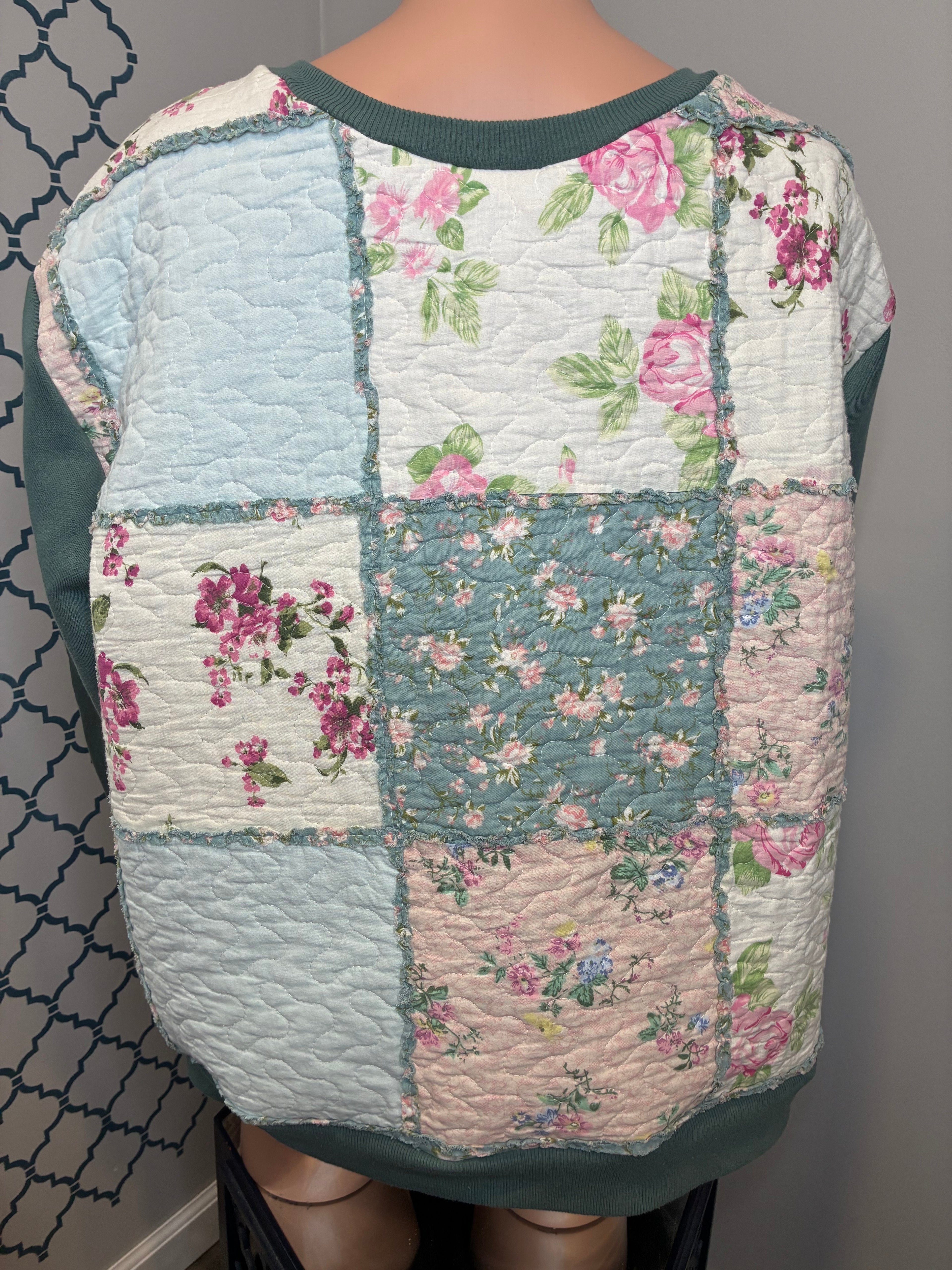 Pastel Quilted Mashup Crewneck (XL)