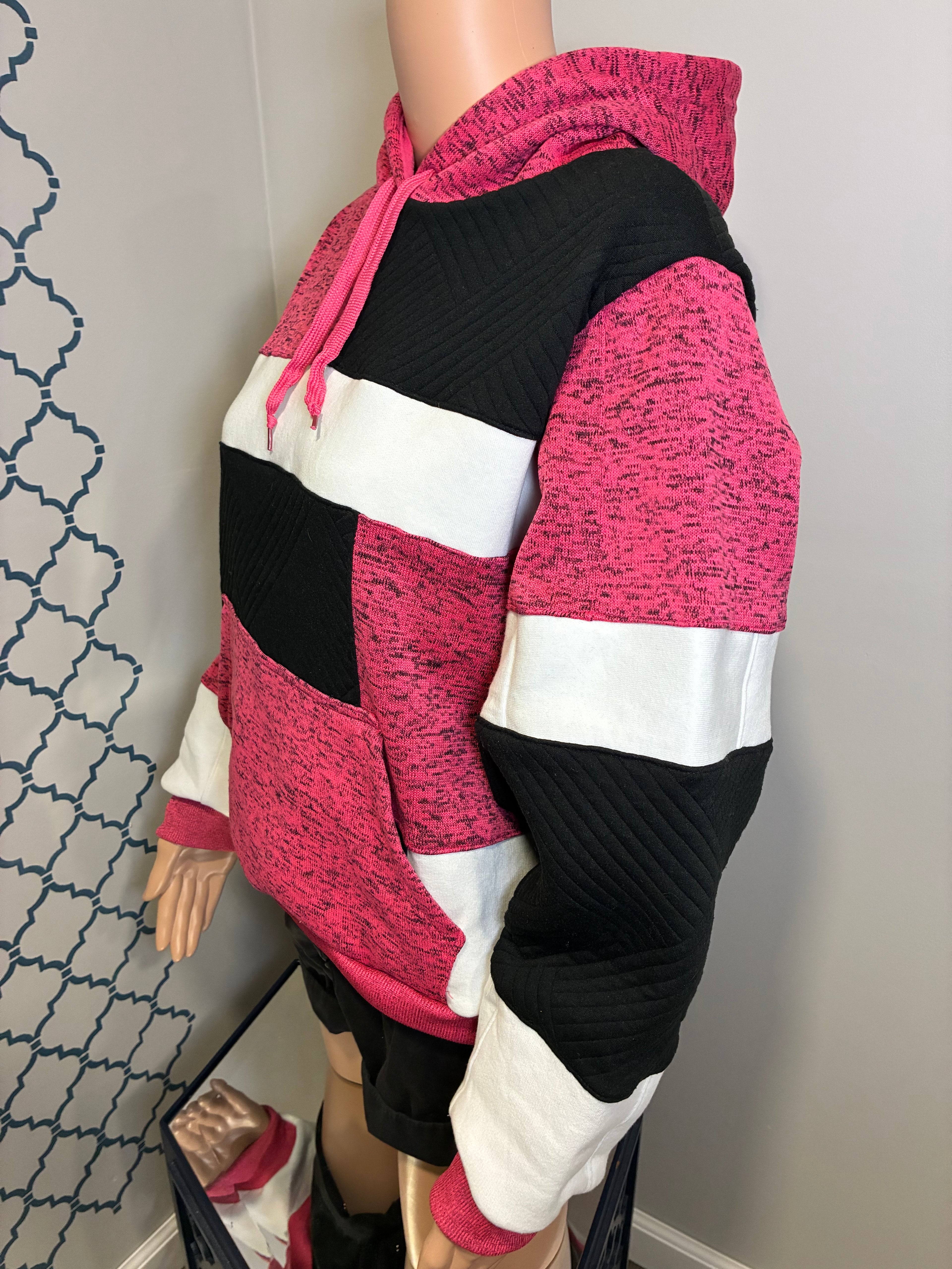 Pink Mosaic Hoodie (Lg)